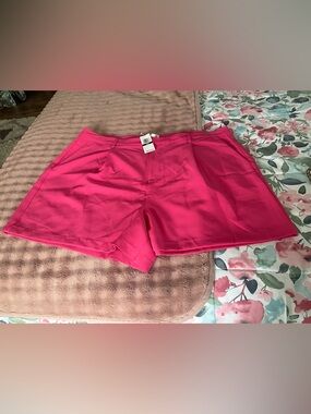 PINK Edited by Remi Bader Bright Pink Tailored Bermuda Shorts sz 20w NWT
